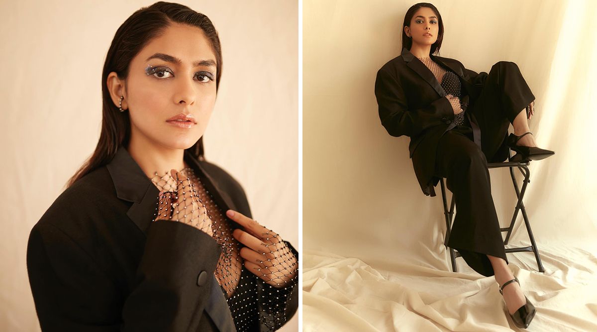 Must Watch: Mrunal Thakur’s Makes Statements In Black Pantsuit With Strapless Bralette Is The Most CLASSY Thing On The Internet Today! (View PICS)