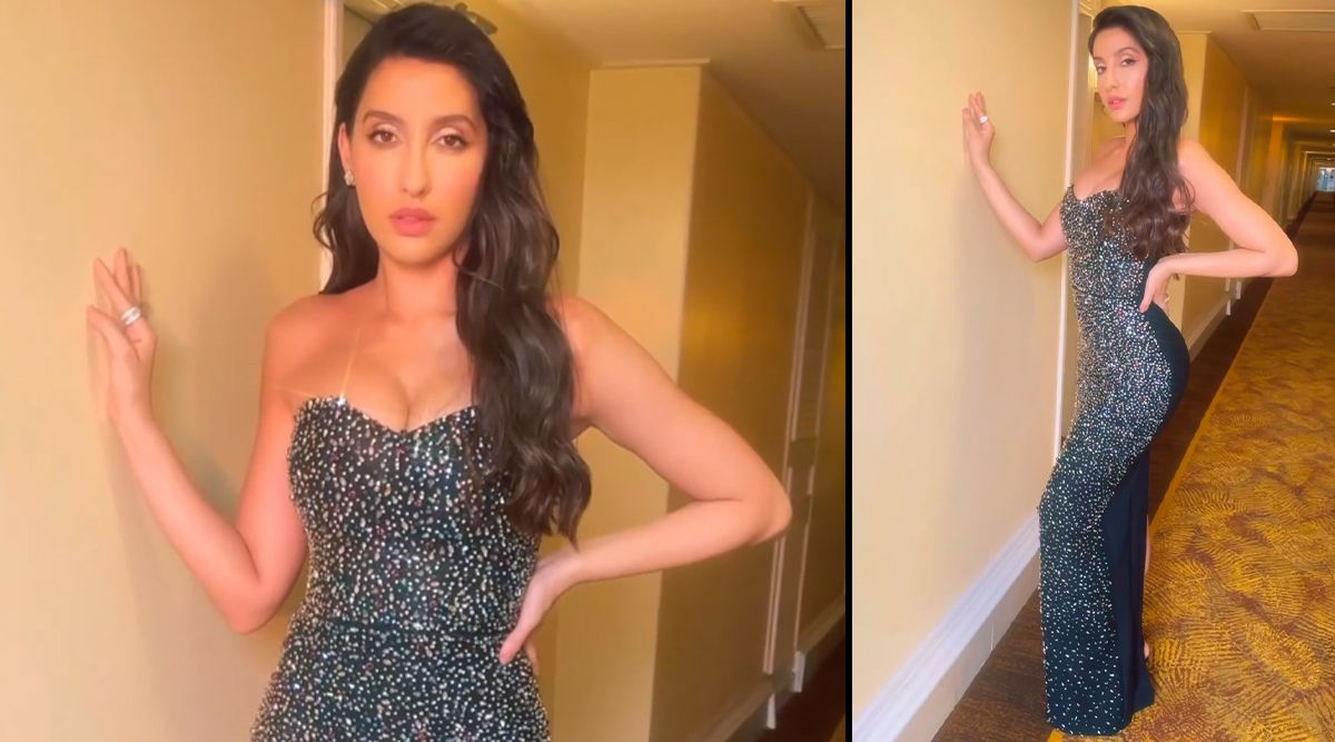 Nora Fatehi is the ultimate BLING girl in THIS shimmery bodycon gown; SEE PICS!