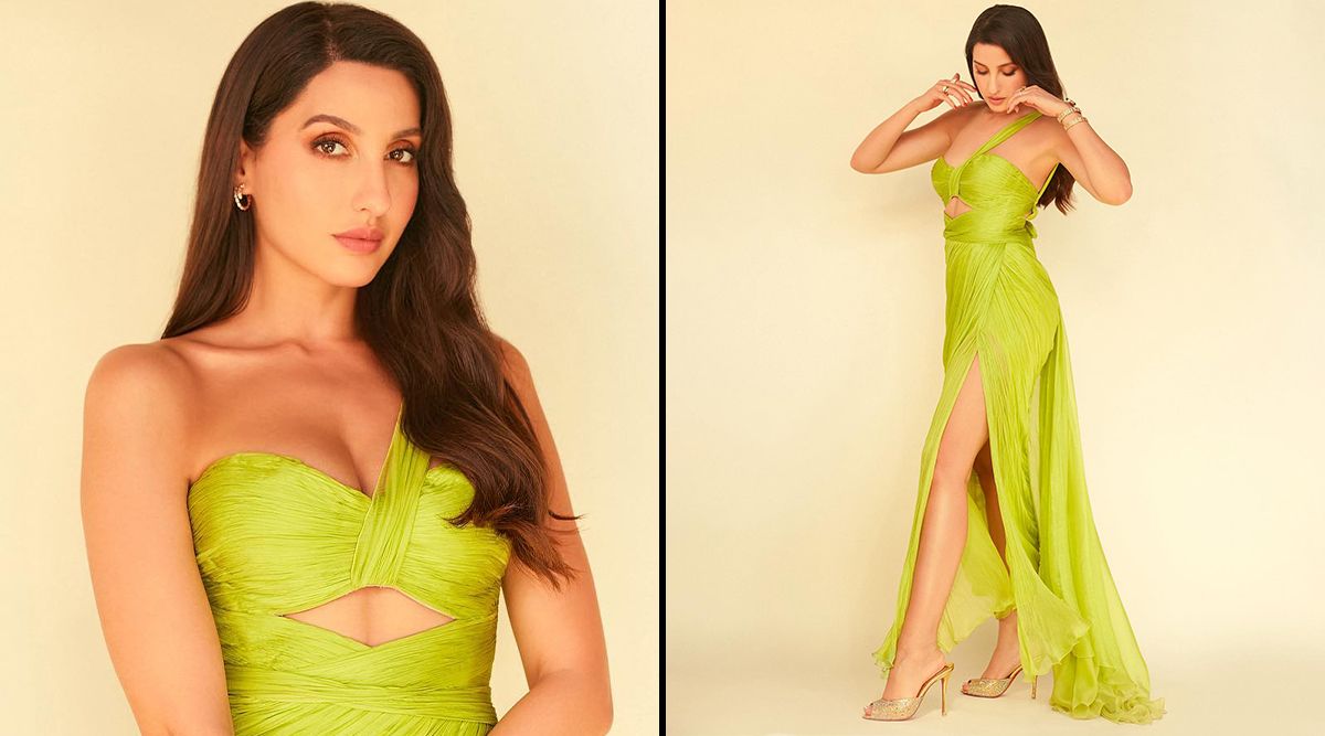 Nora Fatehi taking away our Monday blues with her drop-dead gorgeous pictures in a thigh-high slit gown