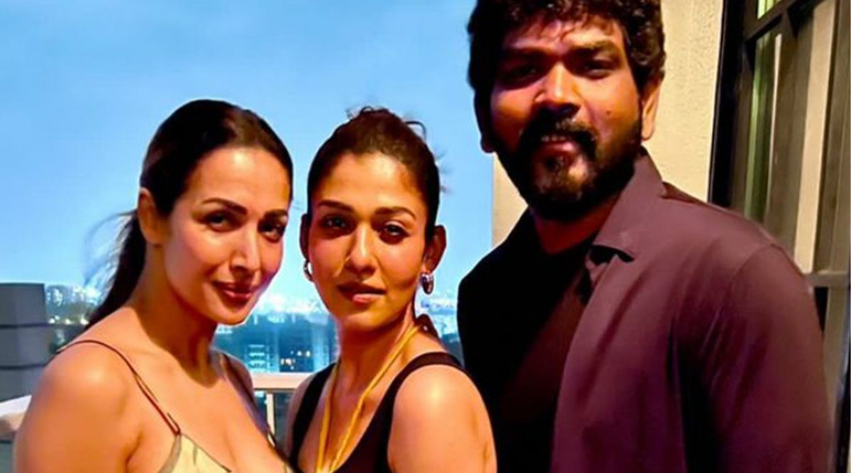 Malaika Arora meets power couple Nayanthara and Vignesh Shivan; poses with the newlyweds