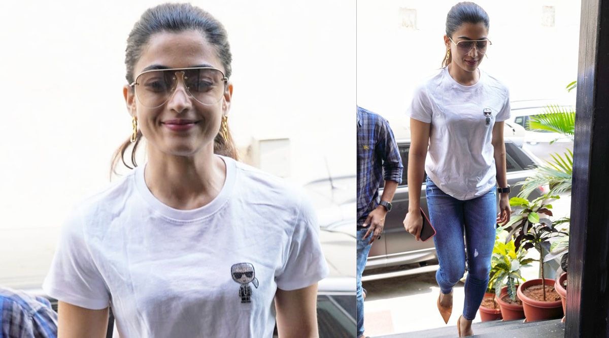 Rashmika Mandanna looked easy breezy in her ootd for dubbing sesh