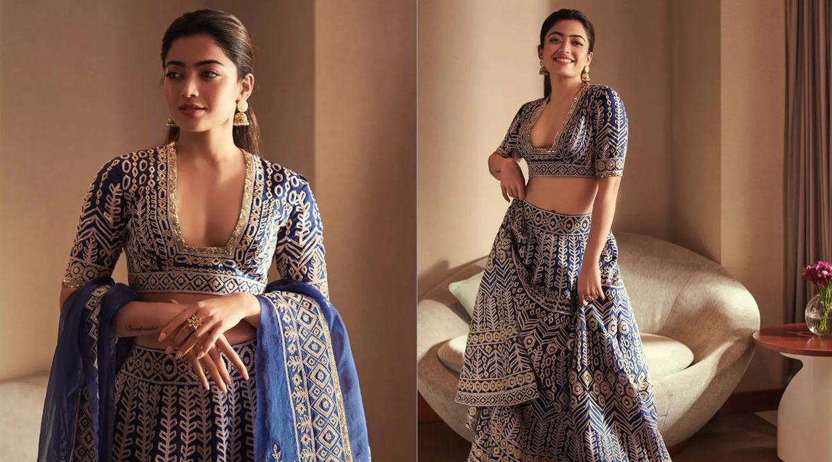 Rashmika Mandanna rules hearts in a stunning blue lehenga