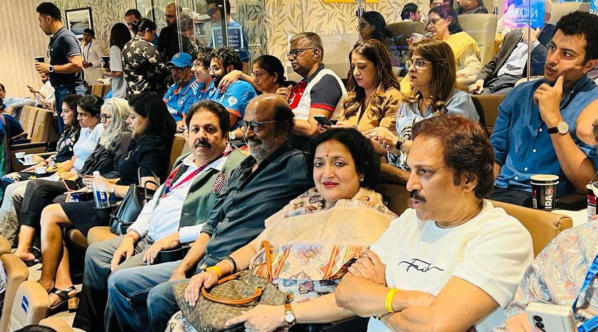 India Vs New Zealand Semi Final: Rajinikanth Enjoys A Good Evening Of Sports With Wife Latha!