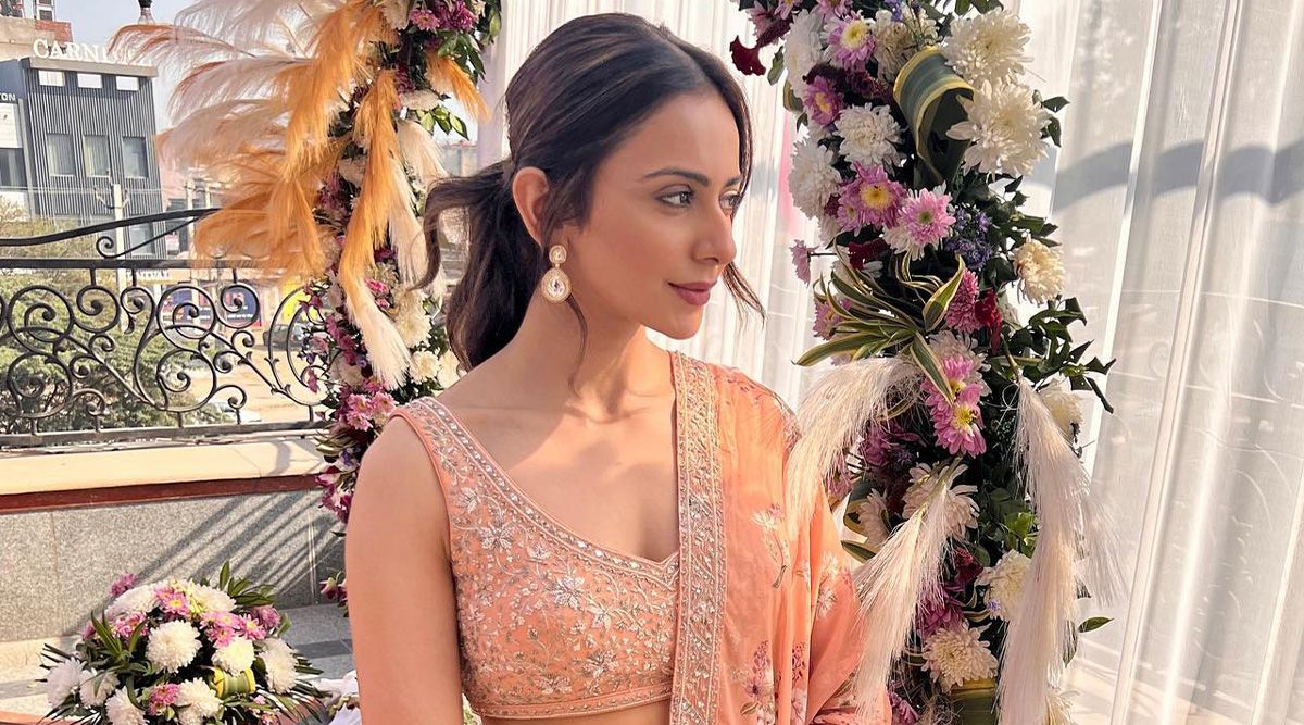 Choose THIS dreamy peach lehenga worn by Rakul Preet Singh for your glamorous wedding; Check out!