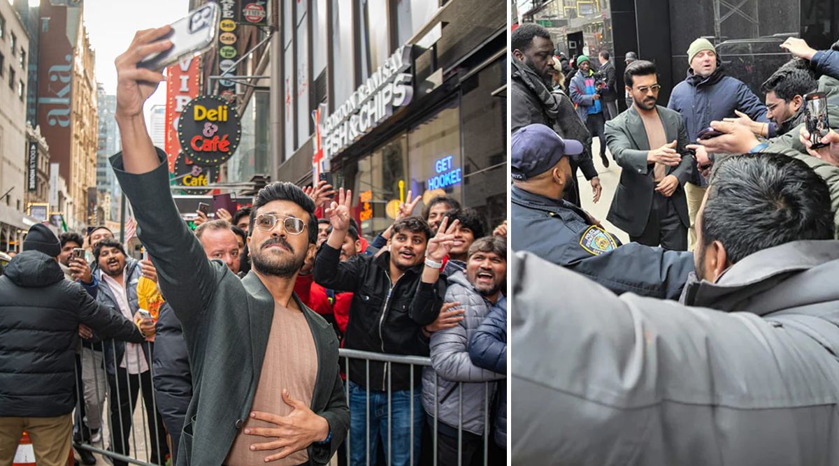 Ram Charan steals the show and heart as he arrives at the Good Morning America 3; Meets his fans and clicks a selfie!