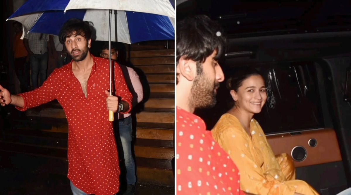 Ranbir Kapoor and Alia Bhatt were captured by the shutterbugs outside the dubbing studio; check it out