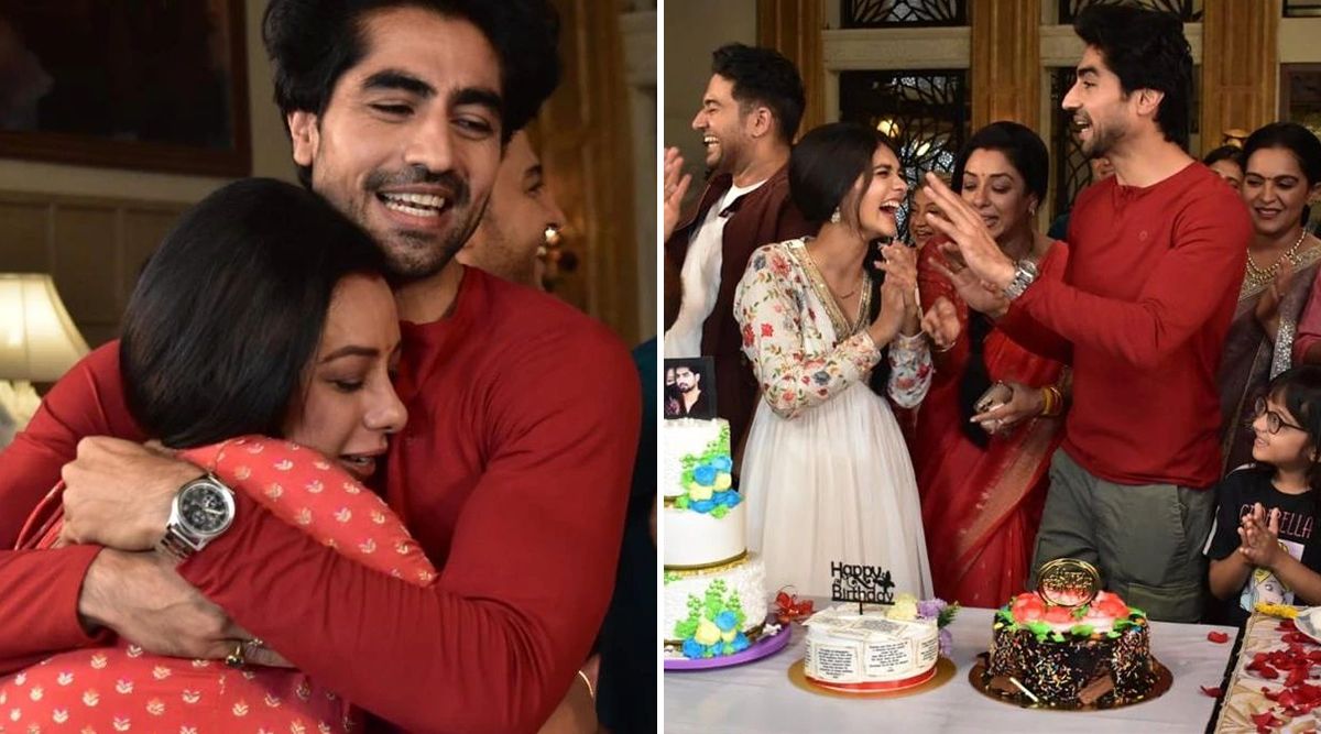 Harshad Chopda Birthday Special: ‘Anupamaa’ Actors Rupali Ganguly And Gaurav Khanna Visit The Sets Of ‘Yeh Rishta Kya Kehlata Hai’ For Cake Cutting And Celebrations (Watch Video)