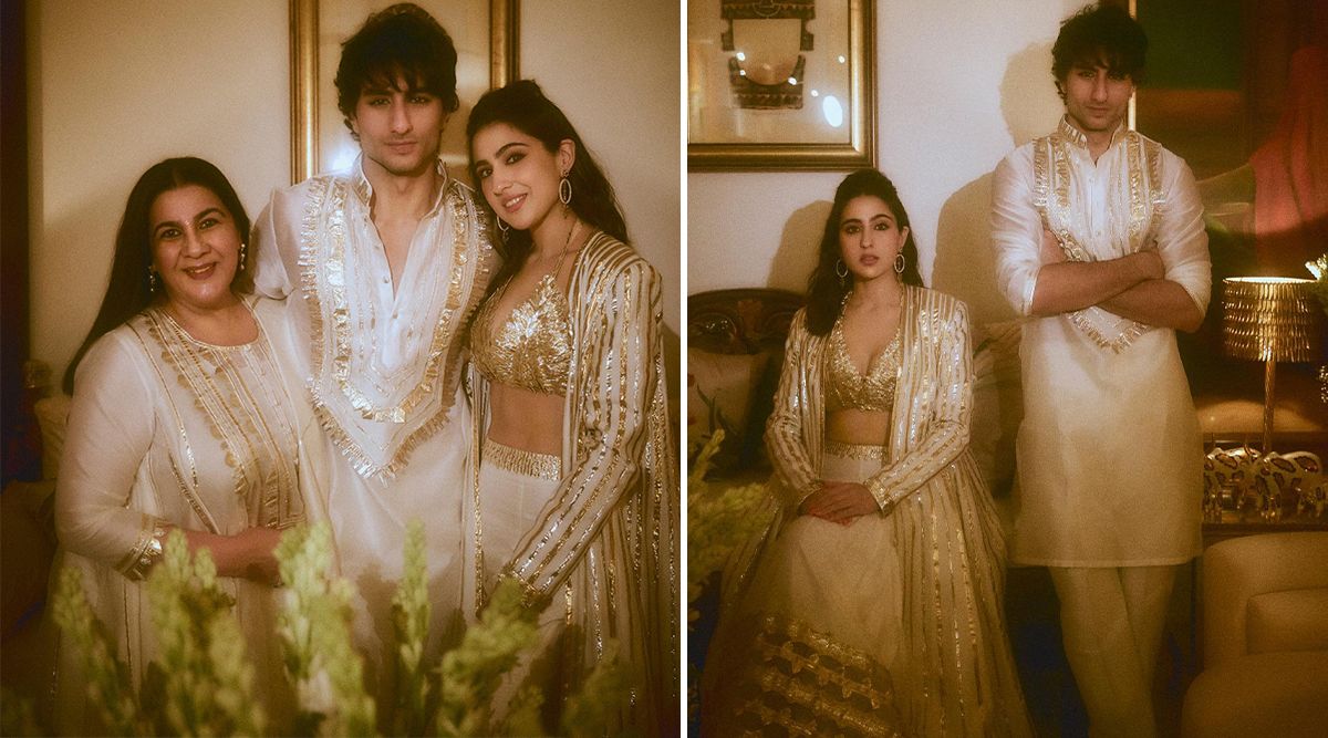 Sara Ali Khan & Ibrahim Exude Royalty In Dhanteras 2023 Pics