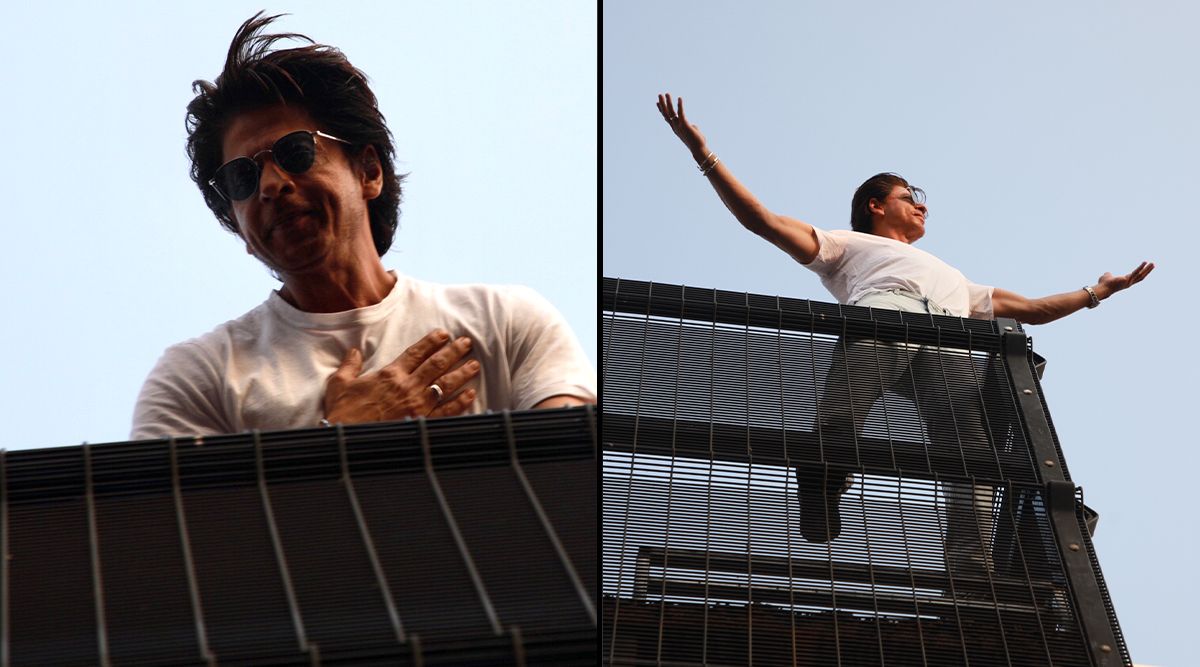 Shah Rukh Khan greets fans outside Mannat on his 57th birthday