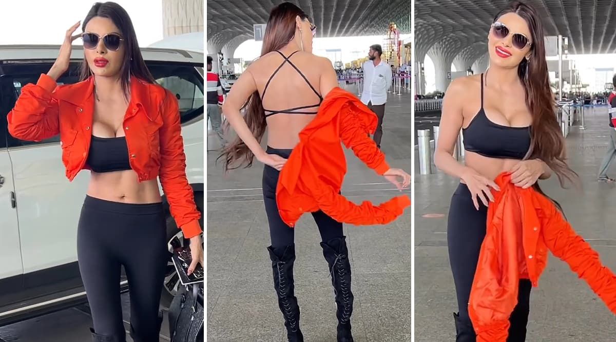 Sherlyn Chopra Removes Jacket & Flaunts Her Bare Back At Airport, Watch