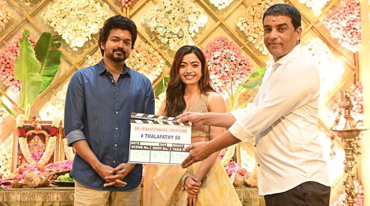 Thalapathy Vijay, Rashmika Mandanna attend Thalapathy 66 pooja!