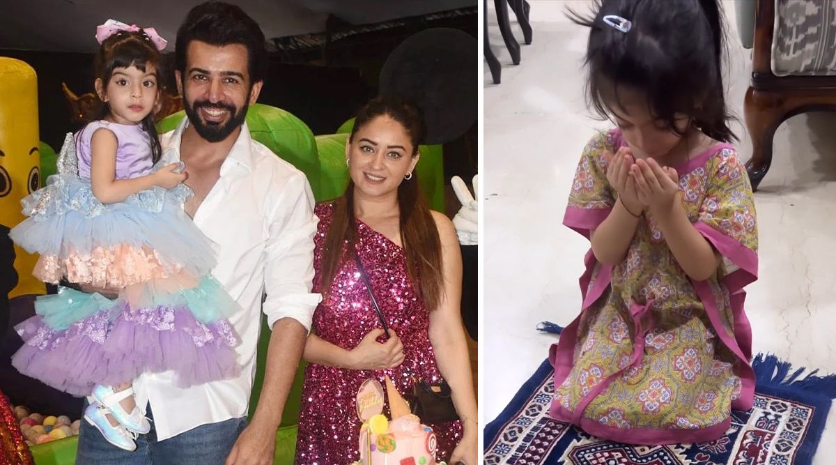 Jay Bhanushali And Mahhi Vij's Daughter Tara's Video Offering NAMAZ Goes Viral, Her Mother Reacts As Netizens Say 'Hindu Hoke Ye Sab...Sharam Karo' (Watch Video)