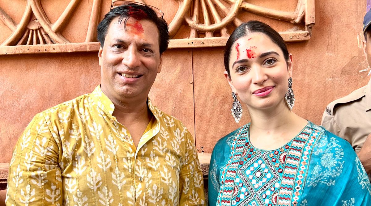 Tamannaah Bhatia was captured seeking blessings at Mumbai’s Lalbaugcha Raja