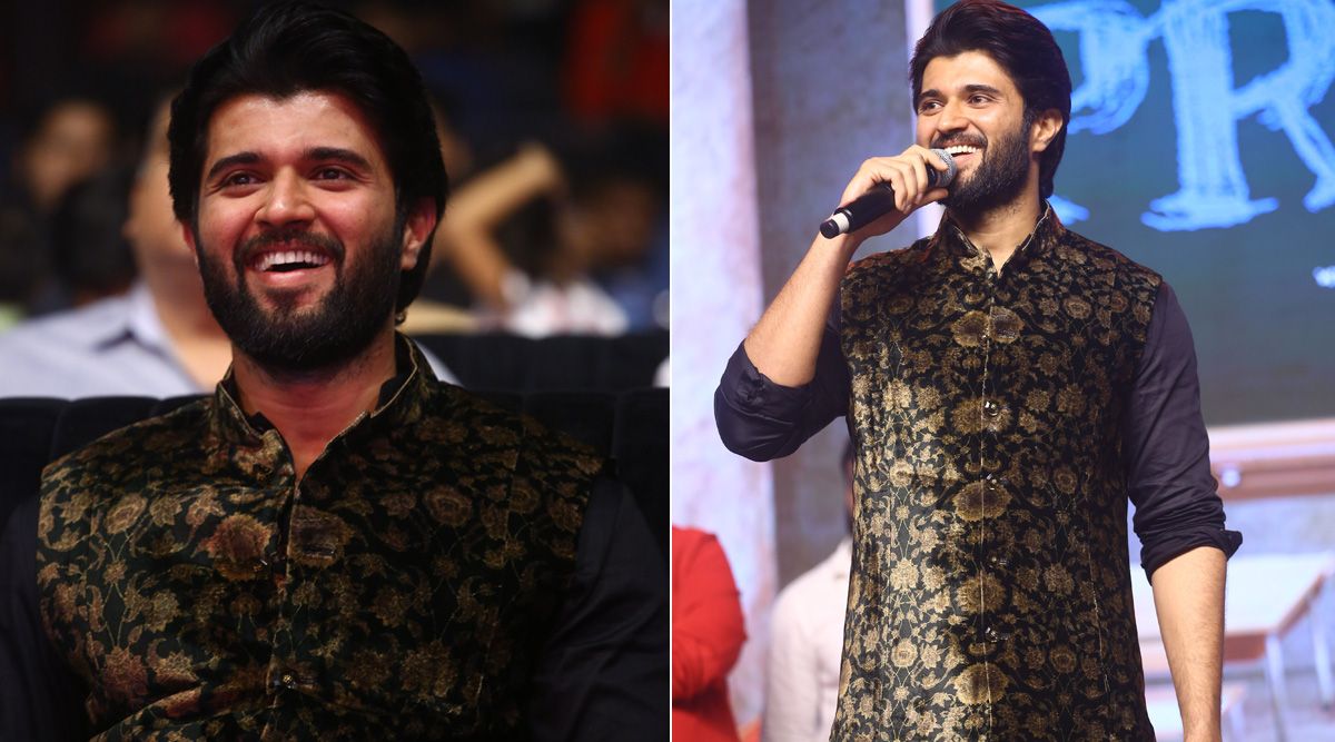 Vijay Deverakonda shows he is a master of unconventional styles by donning thong chappals with a frilled kurta-dhoti combination