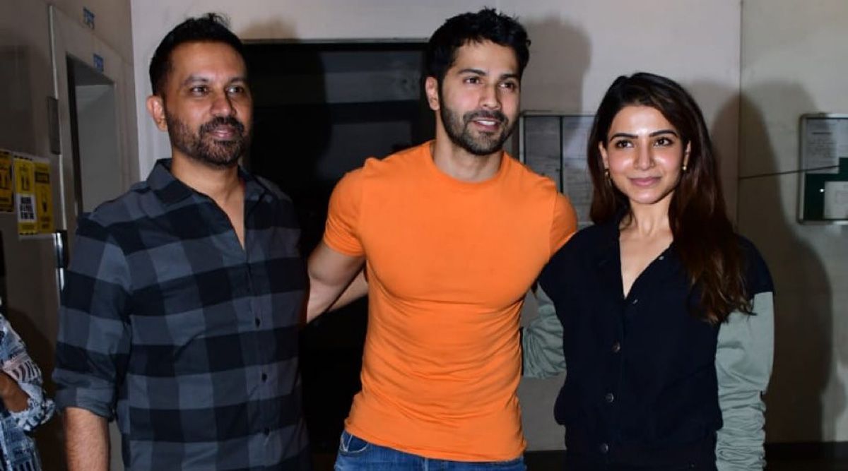 Varun Dhawan is one chivalrous man as he protects Samantha and walks her over to the car