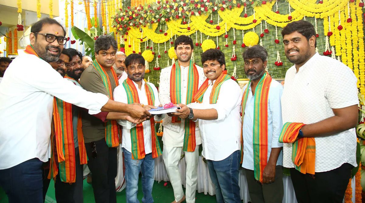 Vijay Deverakonda photoshops darling Samantha in the official group photo from the puja ceremony!