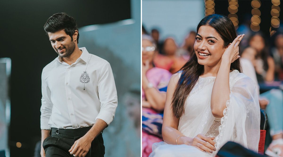 Vijay Deverakonda makes his rumored girlfriend Rashmika Mandanna blush as he compliments her at an event