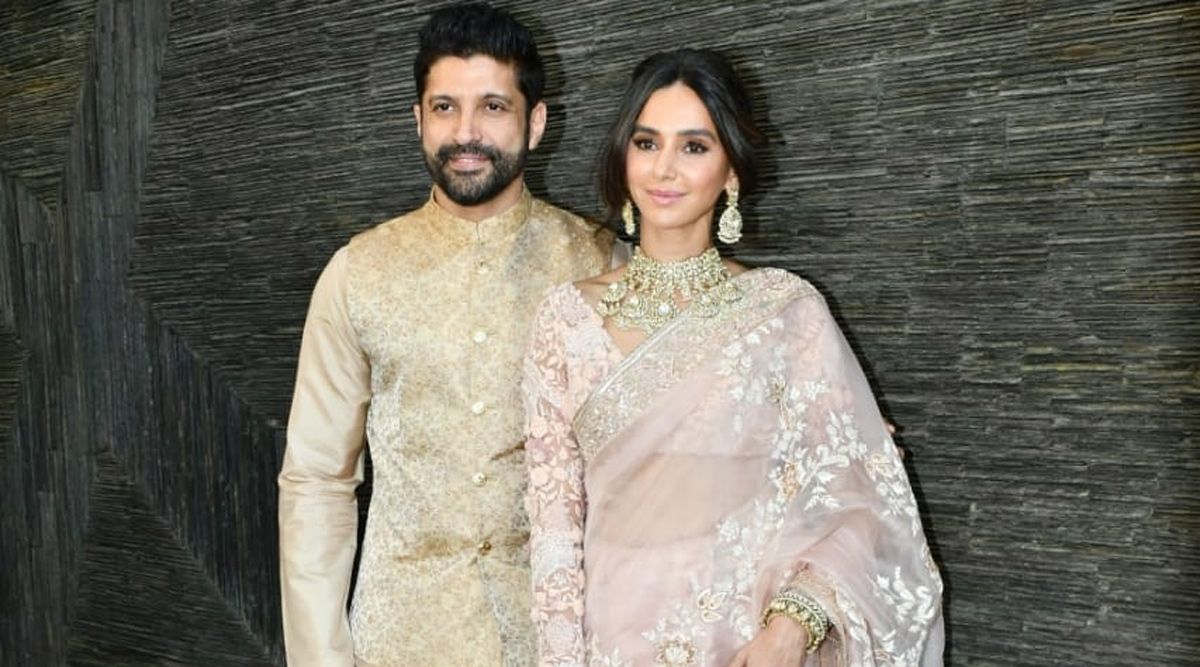 Newly married Farhan Akhtar and Shibani Dandekar make their first public appearance together as husband and wife