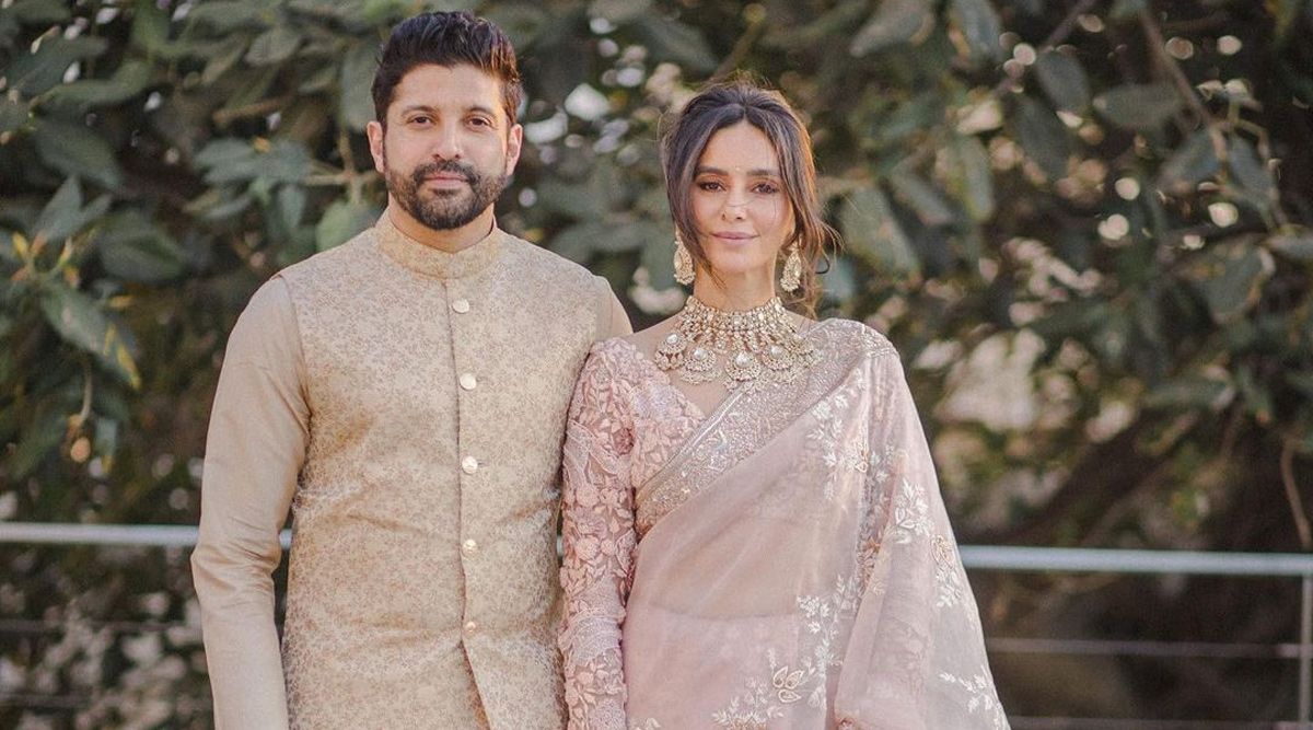 After saying “I do" at their civil wedding, Farhan Akhtar and Shibani Dandekar hug each other