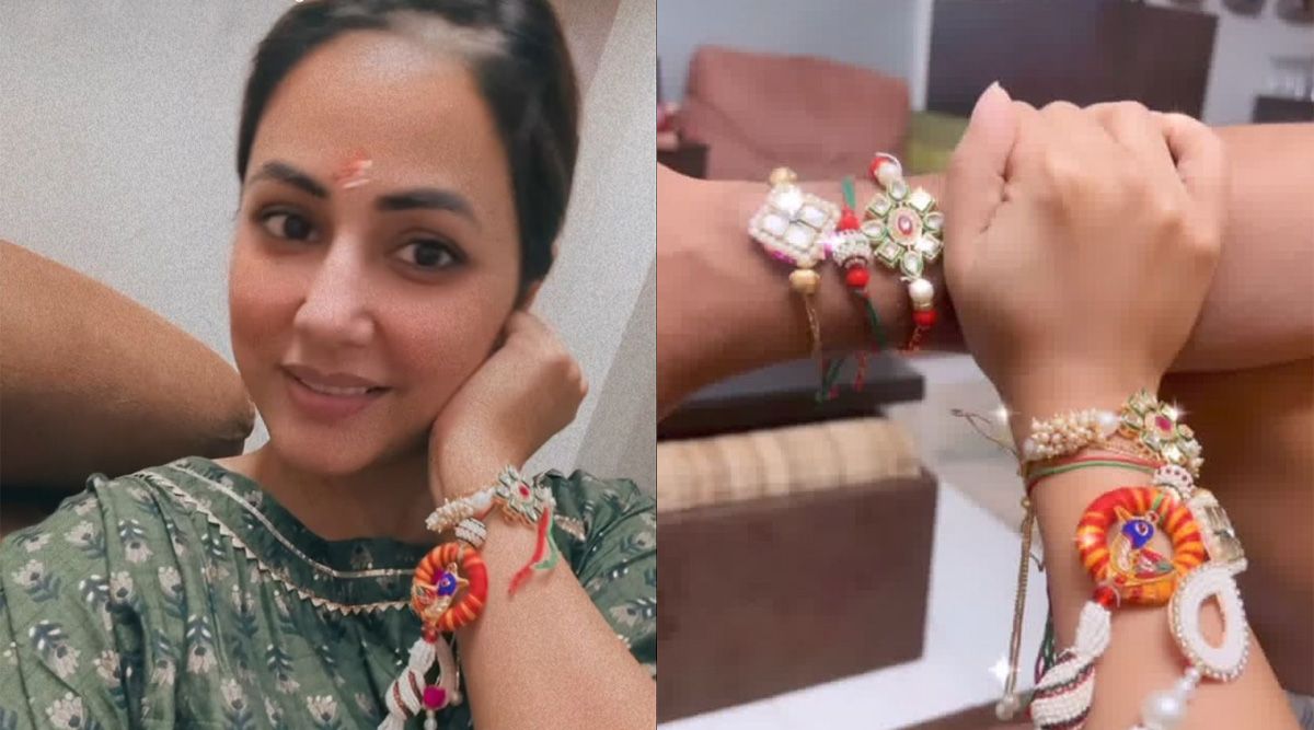 Raksha Bandhan 2022: Hina Khan gets a Rakhi from boyfriend Rocky Jaiswal's sister Nirja Jaiswal