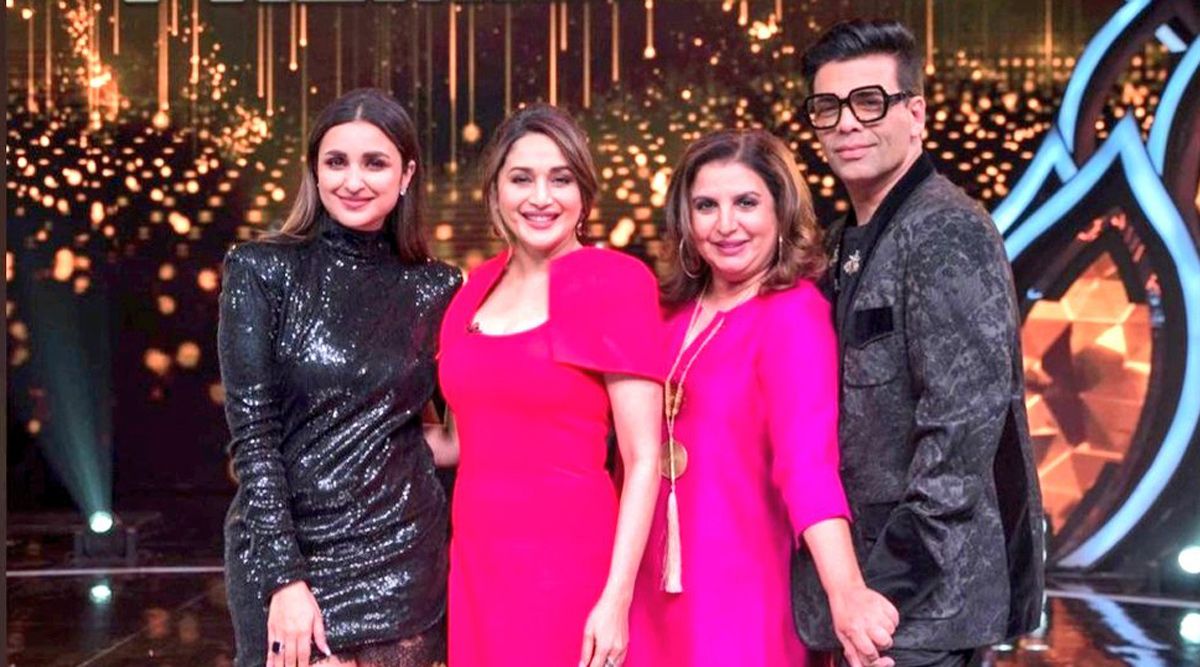 Madhuri Dixit joins Karan Johar and Parineeti Chopra on the sets of Hunarbaaz