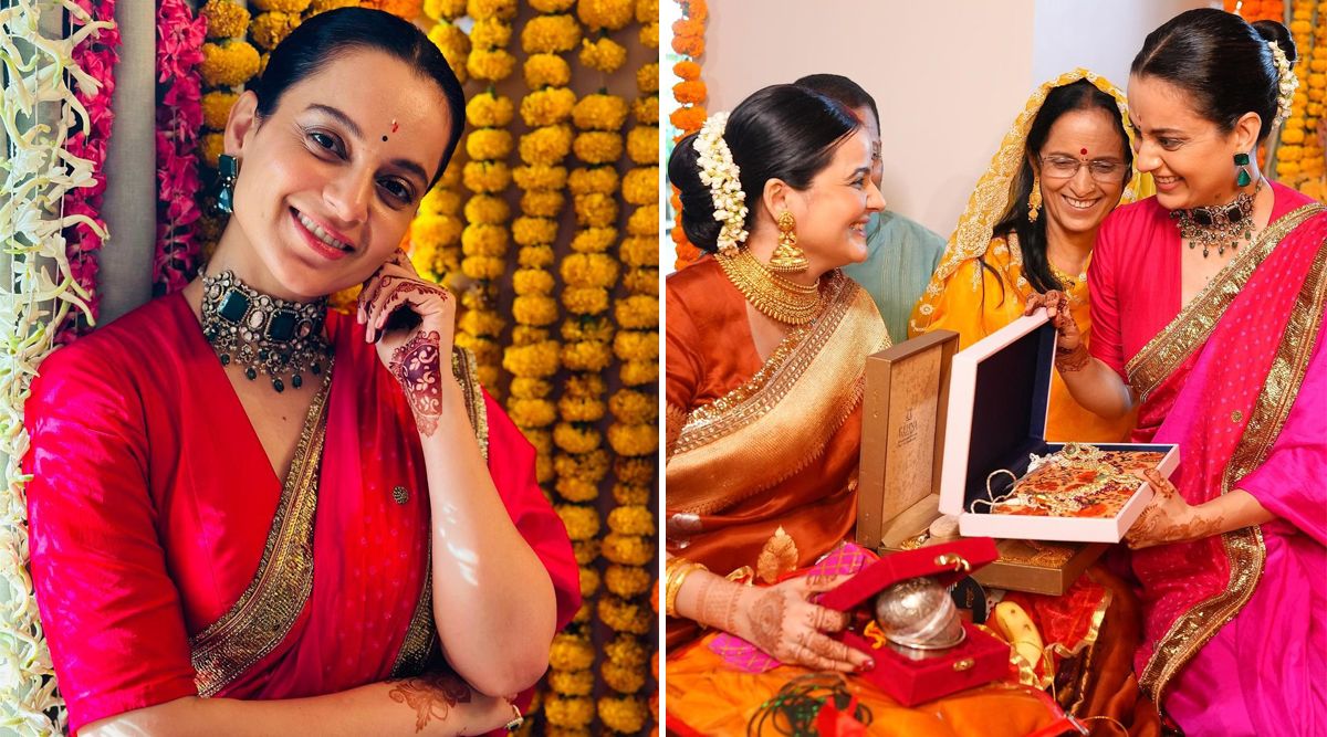 Kangana Ranaut Gives A Sneak Peek Into Her Sister-In-Law Ritu’s Godbharai; Shares Her Excitement To Become ‘Bua’ (View PICS)