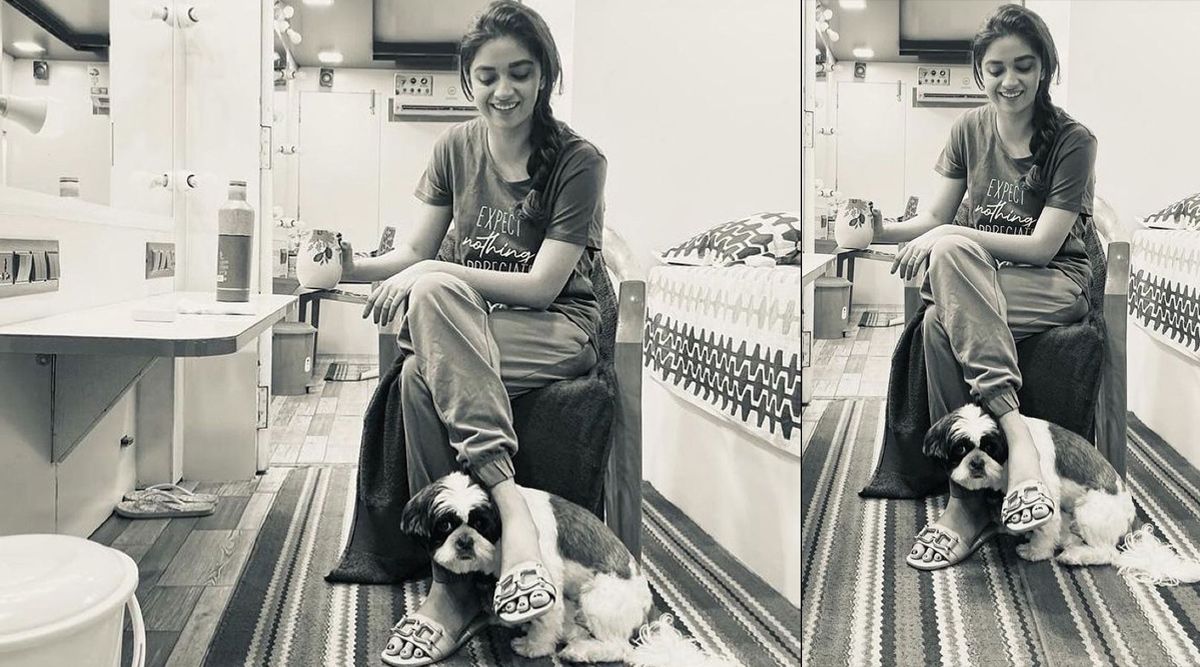 Keerthy Suresh posts an adorable picture with her shoot buddy