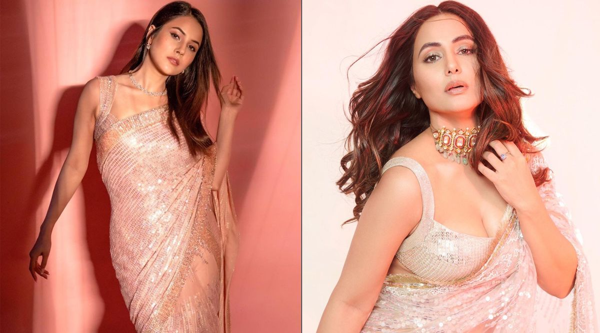 Shehnaaz Gill and Hina Khan raise temperature in a Manish Malhotra saree worth Rs. 2.45 lakhs