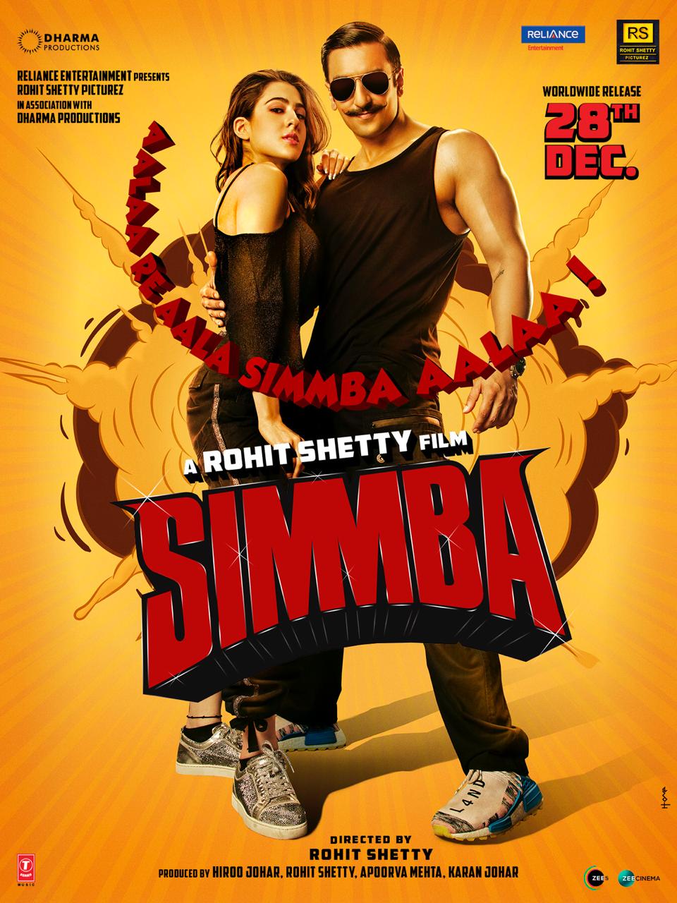 Download Simmba (2018) Movie HD Official Poster 11 - BollywoodMDB