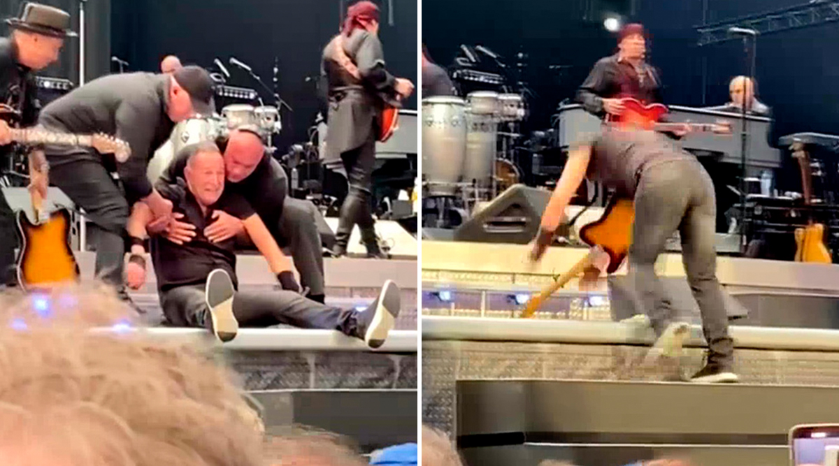 Bruce Springsteen Falls On Stage In Amsterdam During World Tour