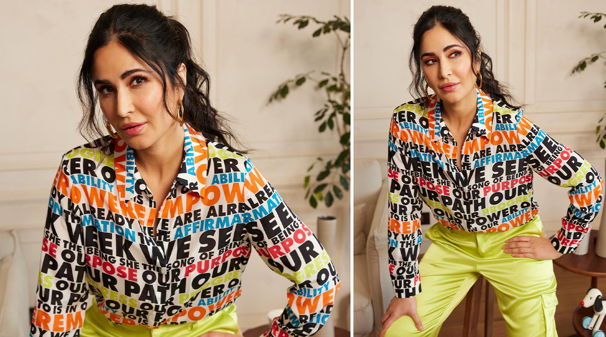 What do you think of Katrina Kaif's sleek, vibrant fashion statement with her Alice and Olivia outfit?