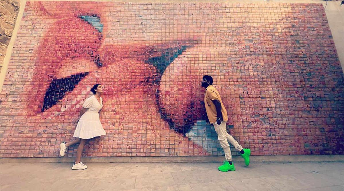 Nayanthara and Vignesh Shivan share a new couple-goals post on social media against the Kiss Wall backdrop in Barcelona
