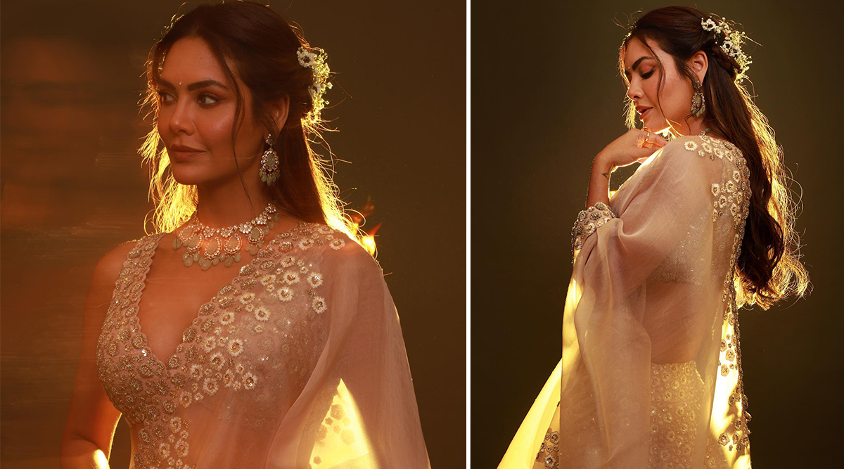 In a pastel lehenga for Navratri, Esha Gupta oozes implacable glam