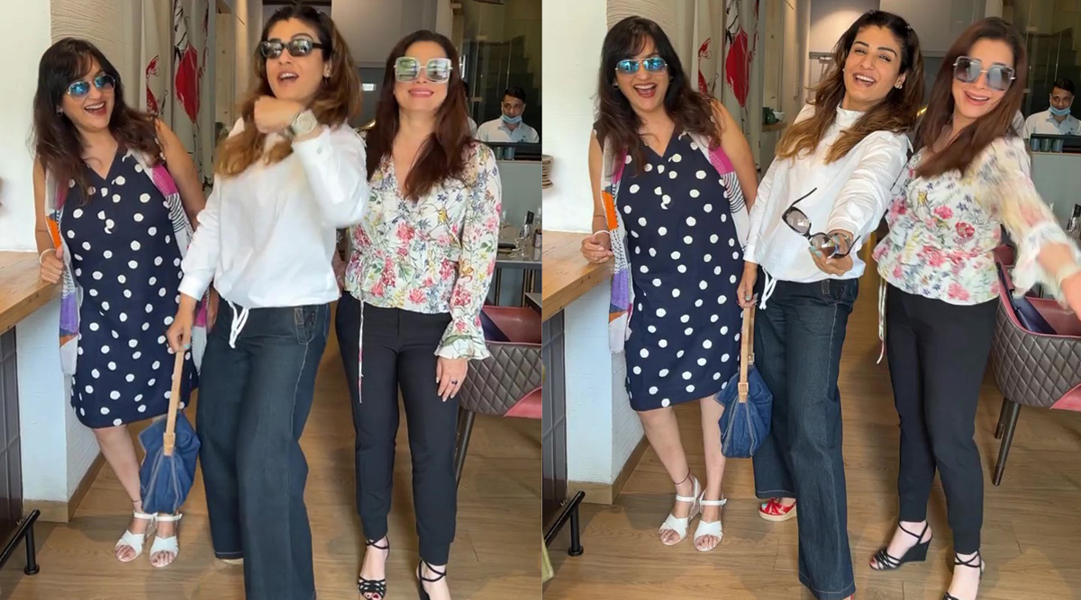Raveena Tandon sings mere dost bhi 90s Neelam Kothari and Anita Loomba, gets a reaction from Madhuri