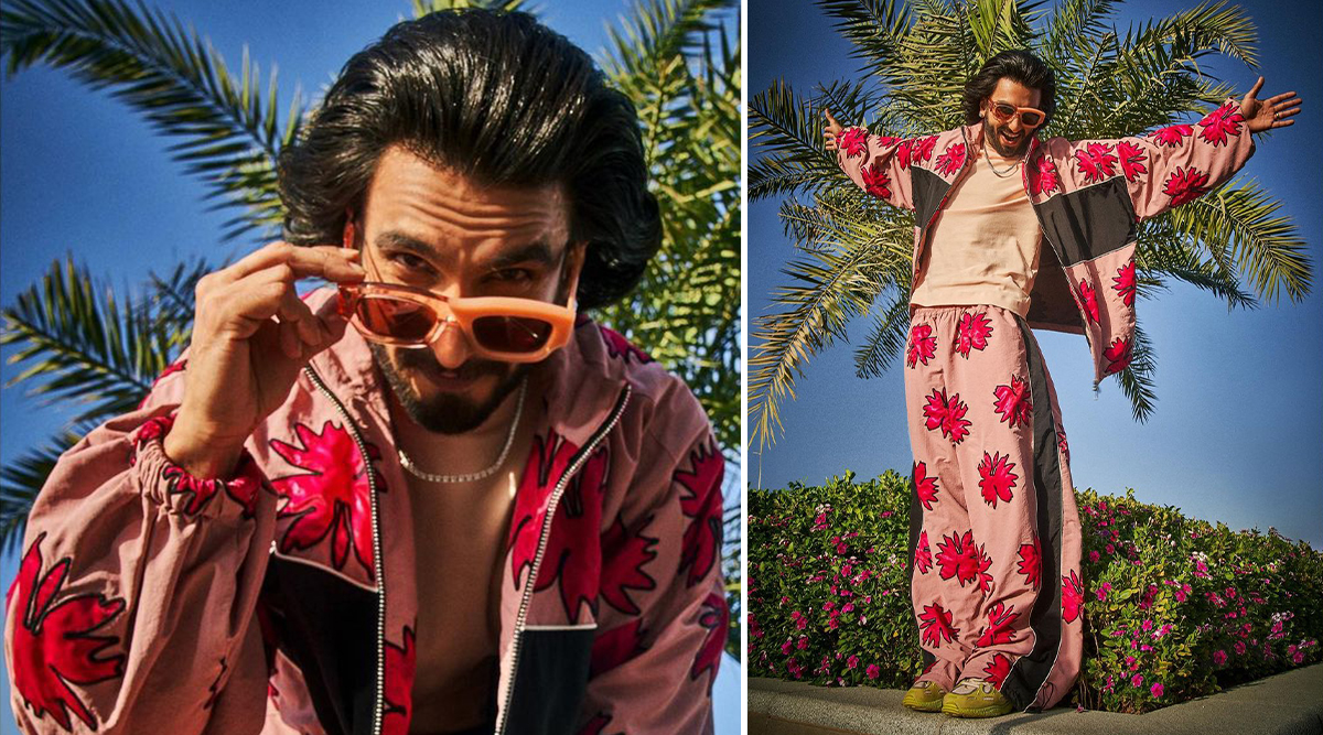 Ranveer Singh strikes goofy poses in a quirky floral co-ord set after enjoying the NBA game