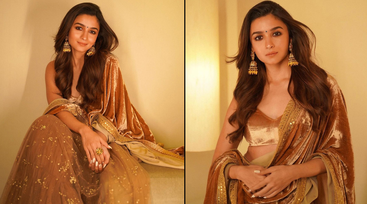 Alia Bhatt dons the all shades skin for the promotional event of RRR