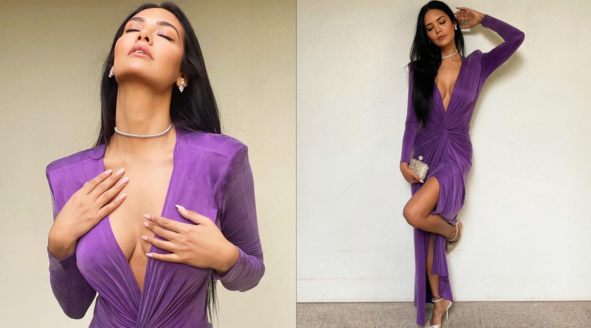 Esha Gupta wears a revealing gown raising the temperature in winter
