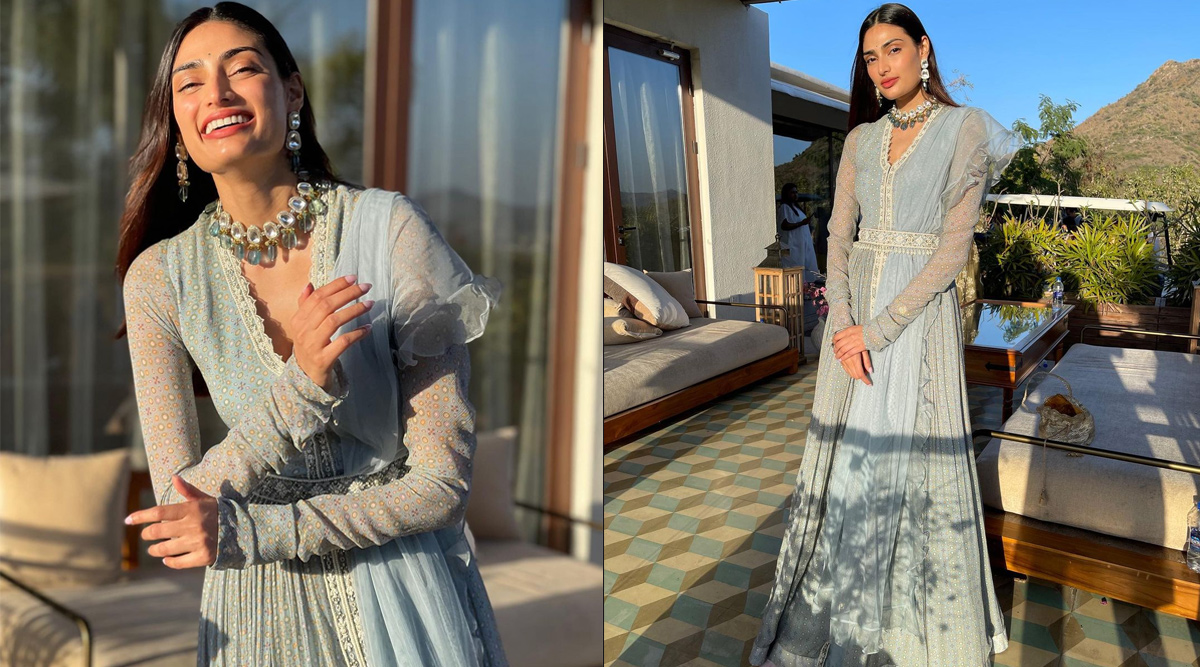 Athiya Shetty glows like a Goddess in a pastel blue lehenga