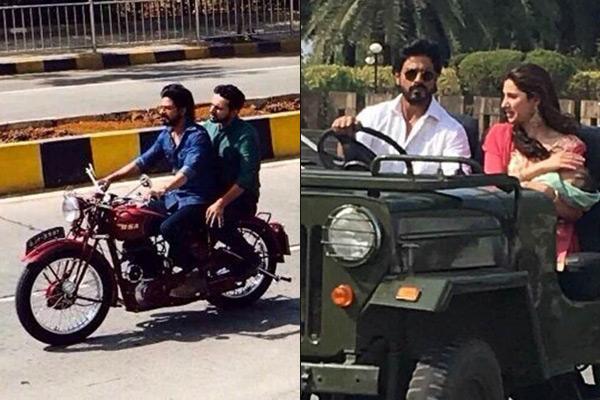 View Pics: Shah Rukh Khan and Mahira Khan Captured While Shooting For Raees!