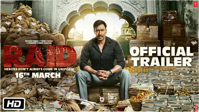 Image result for Raid Official Trailer Ajay Devgn